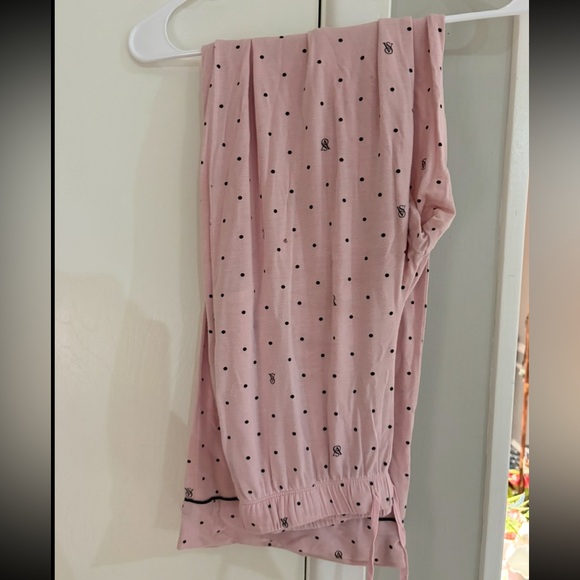 Victoria's Secret Light Pink Polka Dot Pajama Set - Picture 2 of 4